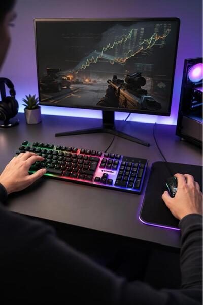 Torima Oyuncu Rgb Işıklı Kablolu Q Klavye Ve Mouse Seti TMK03 Siyah
