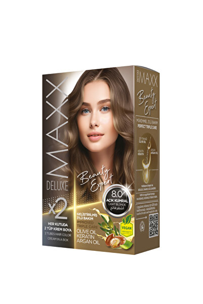 MAXX DELUXE Beauty Expert Set Saç Boyası 8.0 Açık Kumral