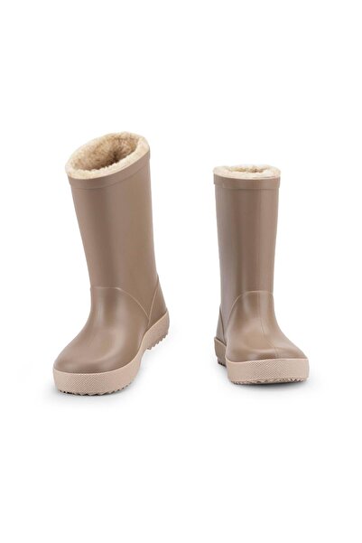 IGOR W10293 Splash Dk Borreguito Kürklü Yağmur Çizmesi Elmwood-Beige