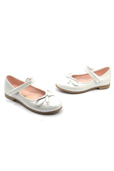 KOCAMANLAR Iremsu pisi mustache striped girl's flat shoes silver