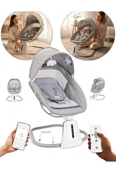 Cozibo Mastela Aura Deluxe Hareket Sensörlü Otomatik Sallanan Kademeli Ana Ku...