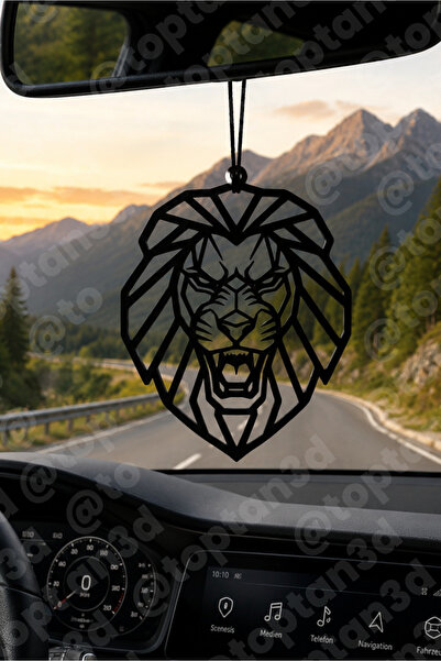 Toptan3D (Hediyeli) Aslan Ayna Süsü, Araba Süsü, Aslan Dikiz Aynası Süsü - Eş...