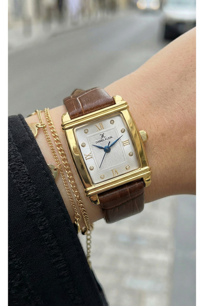 Daniel Klein Premium Dark Brown Leather Watch for Women DK.1.14116-3