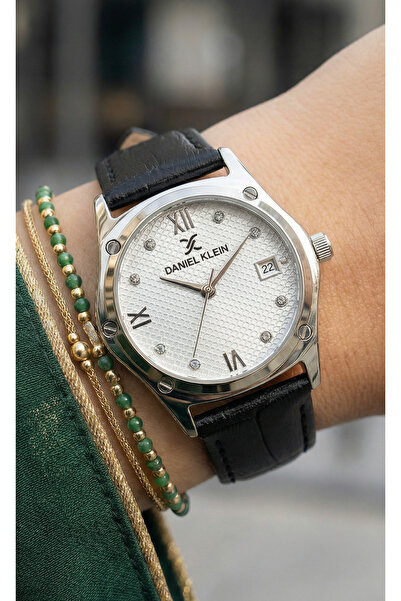 Daniel Klein Premium Black Leather Watch for Women DK.1.14270-1
