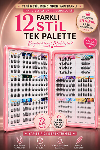 alaraycosmetics Alara'nın Kirpik Koleksiyonu Kendinden Yapışkanlı Cluster Tak...