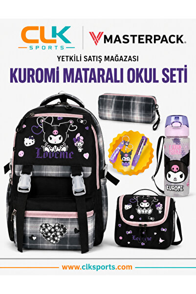 MASTER PACK Okul Çantası , Beslenme Çantası , Kalemlik , Kuromi Anahtarlık , ...
