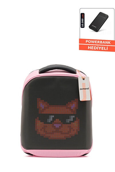 jarmend Pixel Led Ekranlı Akıllı Sırt Çantası Işıklı Okul Ve Laptop Bölmeli P...