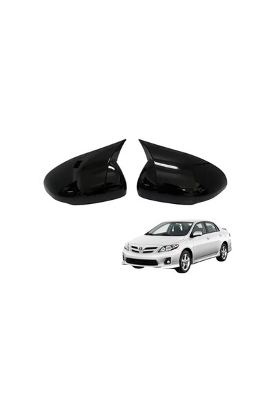 ekolmaks Toyota Corolla E140 FL Batman Yarasa Ayna Kapağı Piano Black/ 2010 -...