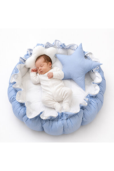 Al Fajr Babys سرير أطفال محمول 3 في 1 مع وسادة، سرير قطني ناعم للأطفال حديثي ...