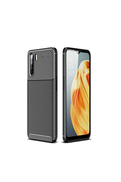 ZM STORE Oppo A91 / Reno 3 Uyumlu Kılıf Karbon Tasarımlı Harika Kesim Negro K...