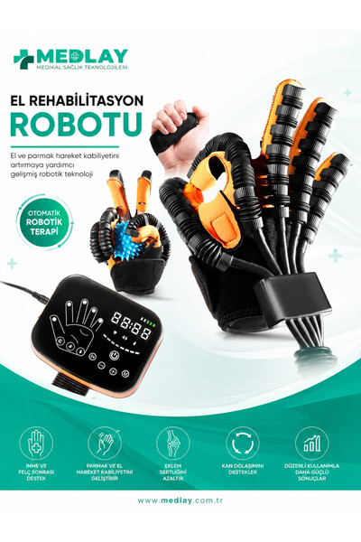 MEDLAY Rehabilitasyon Robot Eldivenleri- El: İnme ve El Artriti İçin Otomatik...