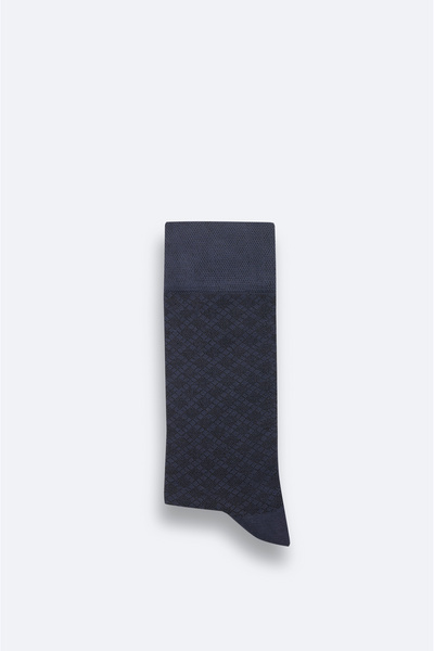 Avva Men's Anthracite Patterned Bamboo Socks A42Y8516
