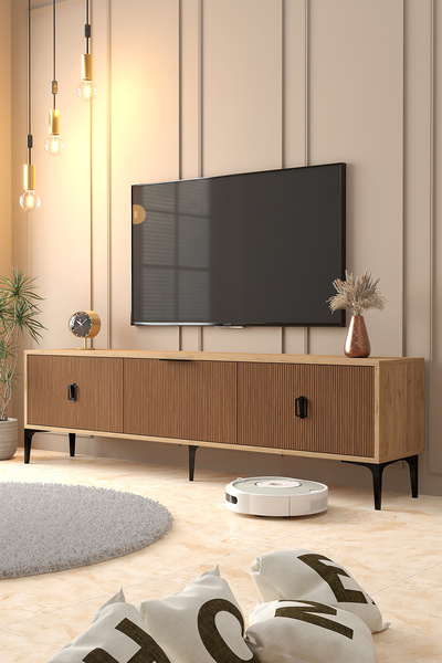 Evmo Home 3803 Neva Tv Ünitesi 180 Cm 3 Kapaklı Sepet - Yunus Tv Sehpası
