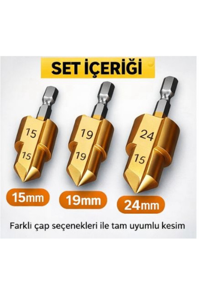 Emka Freed tools Plastik Boru Açma Pvc Pprc Boru Tamir Delme Genişletme Onarı...