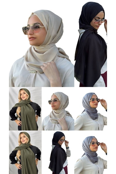 ALDAIYR 8 Pashmina Shawls Viscose Cotton 150 Gr