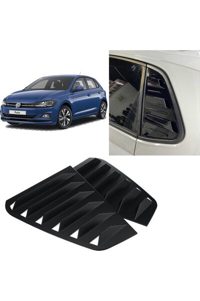 beyaztuning Volkswagen Polo MK6 Kelebek Cam Kaplama Vizörü Parlak Siyah 2017+