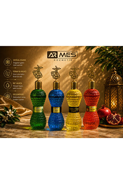 ARMES Kolonya(zeytin-suavi-meram-nar Çiçeği) 4lü Set Halinde