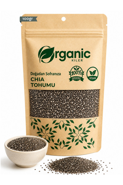 Organic Kiler Chia Tohumu 100gr Organik Taze Elenmiş Yeni Mahsül