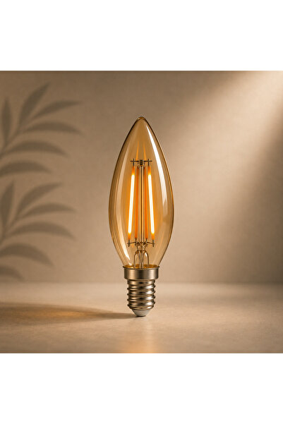ORBUS Dekoratif Amber Sarı Işık E14 4w Led Ampul