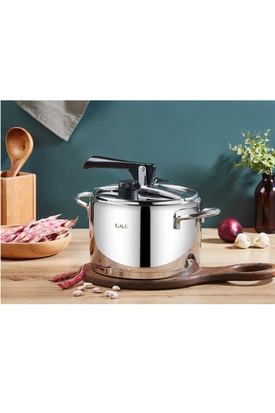 OMS 5110 Silver Silindir Klasik Düdüklü Tencere 7 Litre