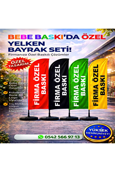 BEBE BASKI 75x300 cm Yelken Bayrak Takımı