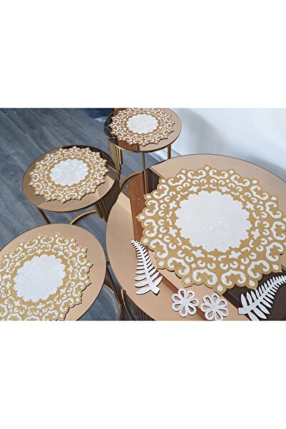 SEHARA Center Table Cover 1 Piece (60cm)/ 3 Pieces of Zigon Cover (33cm)/Crea...
