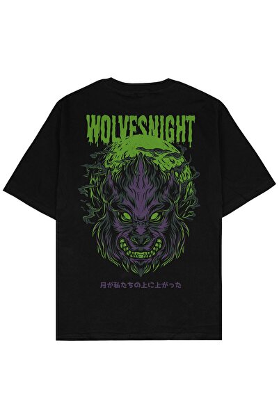 Adrift Тениска Wolves Night Oversize
