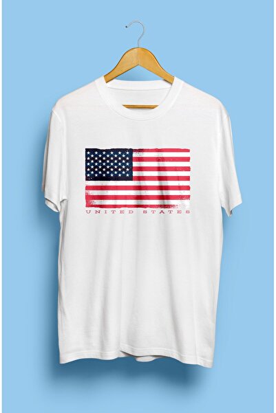 YQYQ Dizajn sa temom zastave Amerike Štampano unisex majica