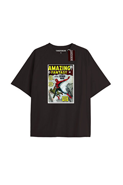 TIMESWASTINGIRL Μπλουζάκι Spider-Man με εκτύπωση εφημερίδας, μοντέλο No Way Home