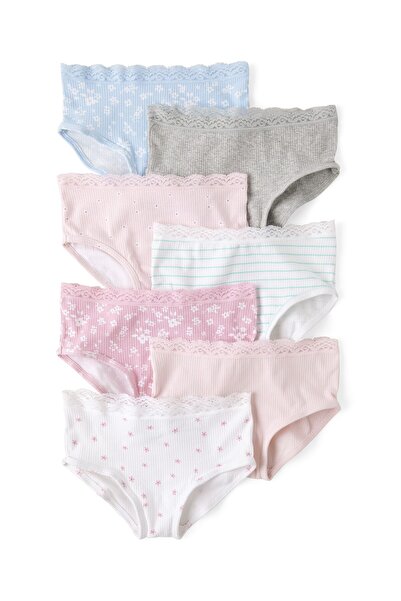 The Children's Place Girls Floral Ribbed Hipster Underwear 7-Pack