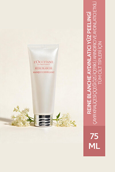 L'Occitane Reine Blanche Aydınlatıcı Yüz Peelingi, Çayır Kraliçesi Çiçeği Özl...