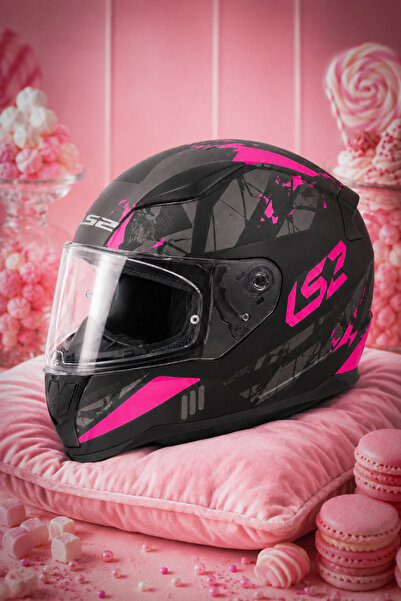 RAPID 2 PALIMNESIS MAT SİYAH-PEMBE KASK