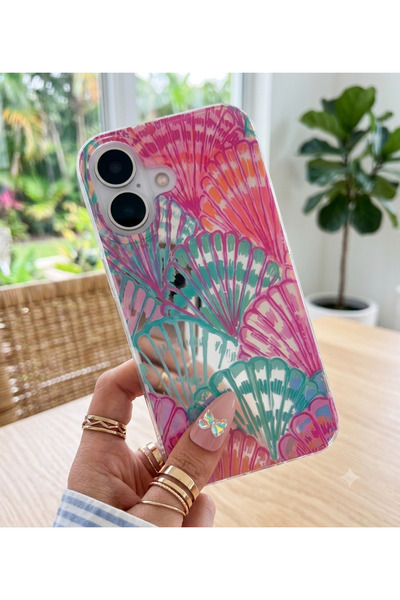 Go Aksesuar Iphone 17 Uyumlu Deniz Kabuğu Parlak Tasarımlı Silikon Kılıf