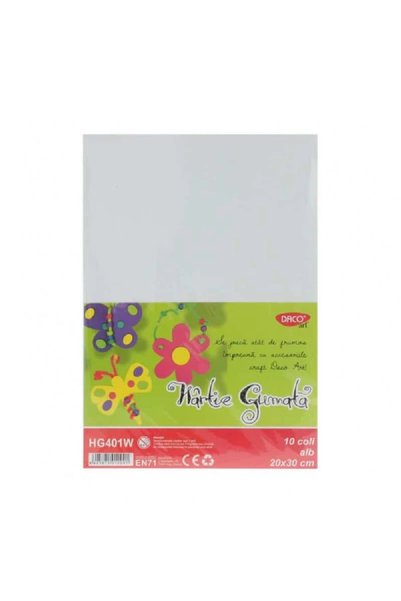 daço Hartie Gumata 10 coli, Daco Alb (HG401W)