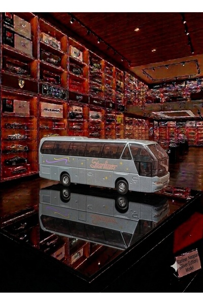 OYUNCAKSAHİLİ Neoplan Starliner Otobüs Demir Diecast Orıgınal Masaüstü Kolesi...