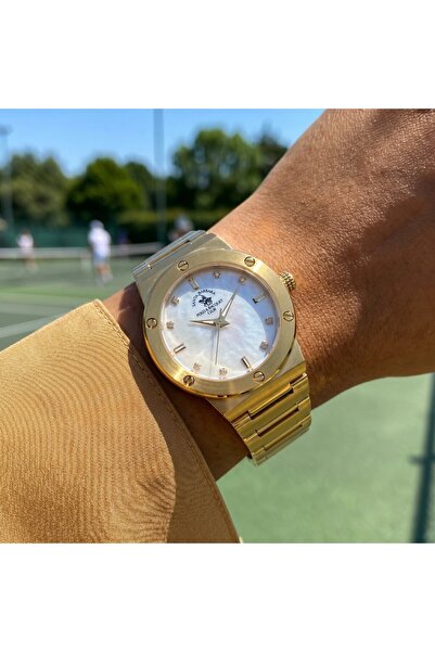 Santa Barbara Polo & Racquet Club ساعة فريدة من نوعها للنساء مصنوعة من الفولا...