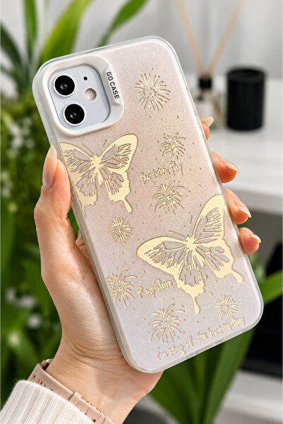 Go Aksesuar Iphone 11 Uyumlu (12 Görünümlü) KÖŞELİ Parmak İzi Bırakmaz Baskıl...