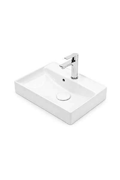 LAPİNO PARLA ETEJERLİ LAVABO 38*55 CM BEYAZ (9955)