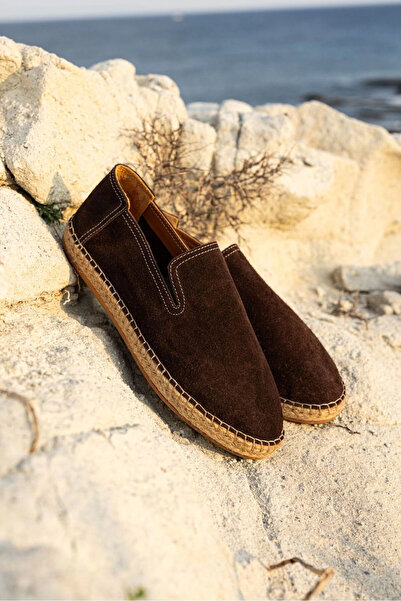 by selvi Lukka Shoes Robert Bitter Brown Genuine Leather Handmade Men's Espad...