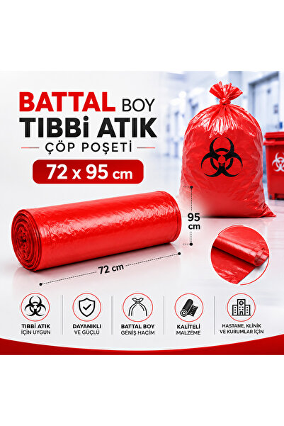 Akalın Professional Cleaning Products Battal Size Medical Waste Garbage Bag 7...
