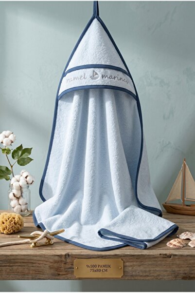 ZEYNUKO Baby Boy Washcloth and Bath Towel 100% Cotton 75X80 cm 2-Piece Towel Set