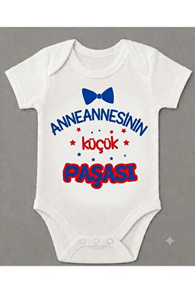 EYDUBABY Grandma's Little Pasha Printed Baby Bodysuit with Snap Fasteners, Ne...
