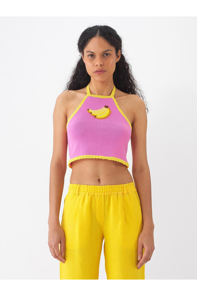 Xint Kadın Pembe Pamuk Dokulu Regular Fit Bluz