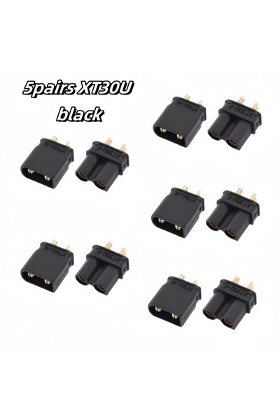 Choice 5pairs XT30U Black 5pairs XT30 XT-30U Yellow Black Male Female Bullet ...