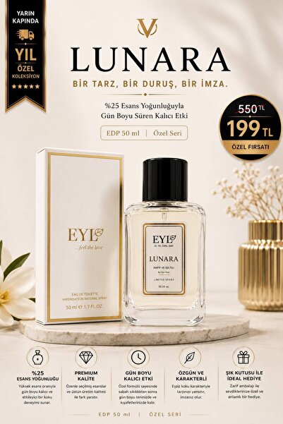 EYL COSMETIC LUNARA %25 Esans EDP 50 ml Kadın Parfüm Kalıcı FEMİNENLİĞİN ZERA...
