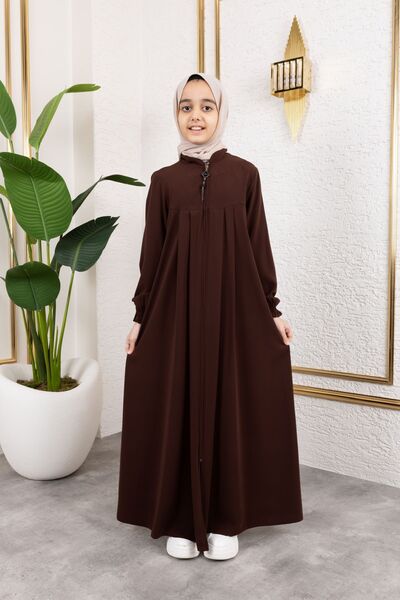 KADEEM ROBALI PİLELİ ÇOCUK FERACE & Kahverengi - 4005
