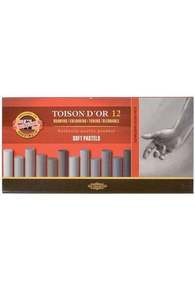 Koh-i Noor Koh-I-Noor Toison D’Or Soft Pastel Paint Gray Shades Set of 12 8522