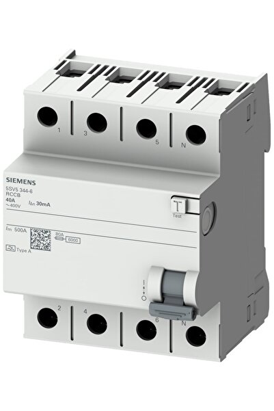 Siemens Trifaze 4P 25A 30mA Kaçak akım Koruma Rölesi (Hayat Koruma Rölesi) 5S...