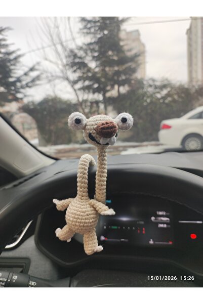 Adenya Sepeti Amigurumi Sid Uzun Boyunlu Direksiyon Aksesuarı -Telli– El Yapı...