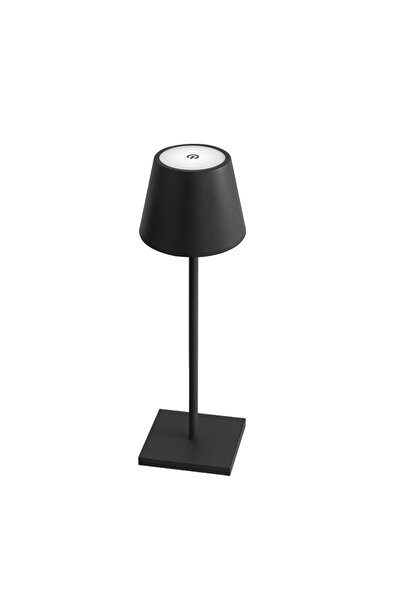 Choice Black Hotel Cordless LED Rechargeable Touch Table Lamp 3 Colors Bedsid...